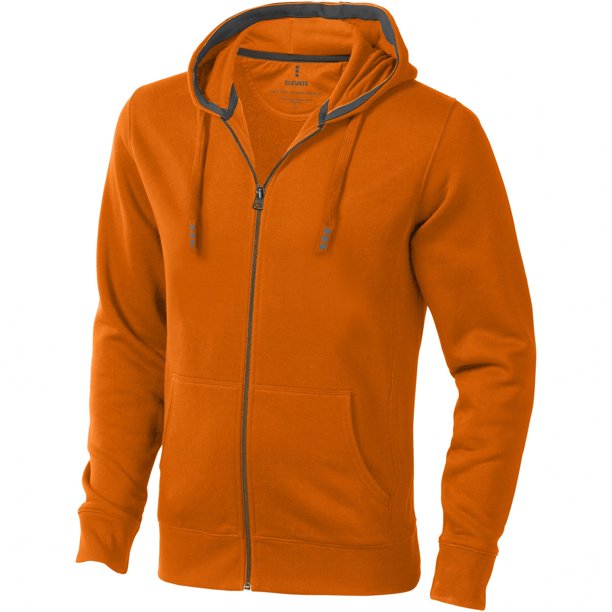 Elevate - Sudadera modelo Arora con capucha y cremallera para hombre (Naranja)