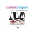 thumbnail image 4 of Maletín Crossbody Para Laptop 15.6 In Bolsa Tote Para Mujer Rosa rallas blanco con negro, 4 of 5