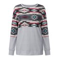 thumbnail image 4 of Puntoco Moda Mujer O-cuello Camiseta de manga larga Otoño Impresión Blusa suelta tops Sudadera Puntoco Puntoco-3731, 4 of 8