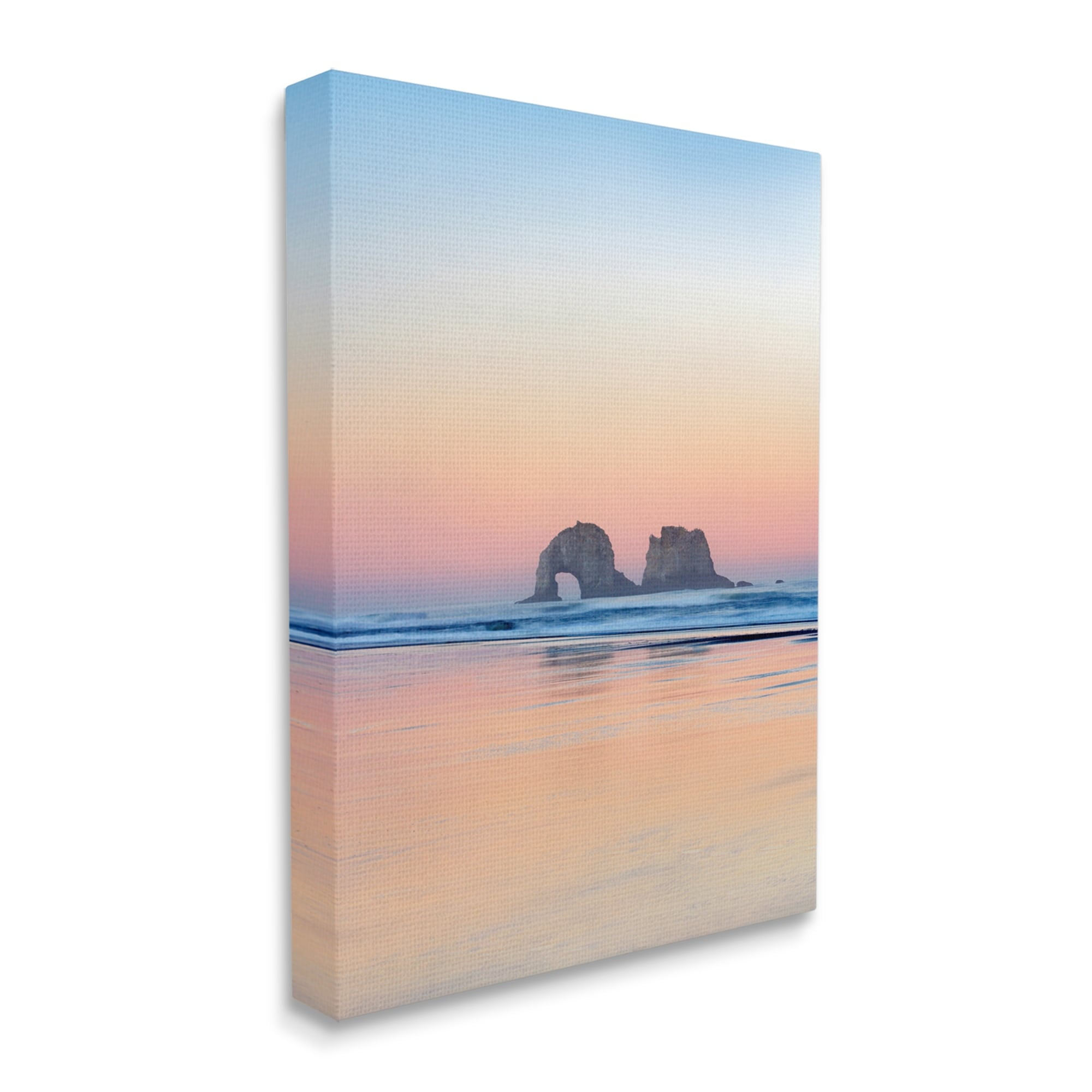 Stupell Industries Distant Ocean Cliffs Sunrise Coastal Photography Gallery Wrapped Canvas Print Wall Art