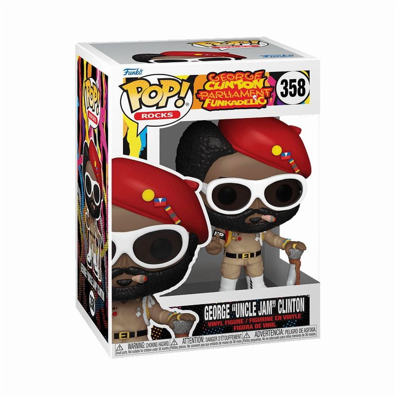 Funko Pop! Rocks: George Clinton Parliament Funkadelic - George “Uncle Jam” Clinton Figurine En Vinyle