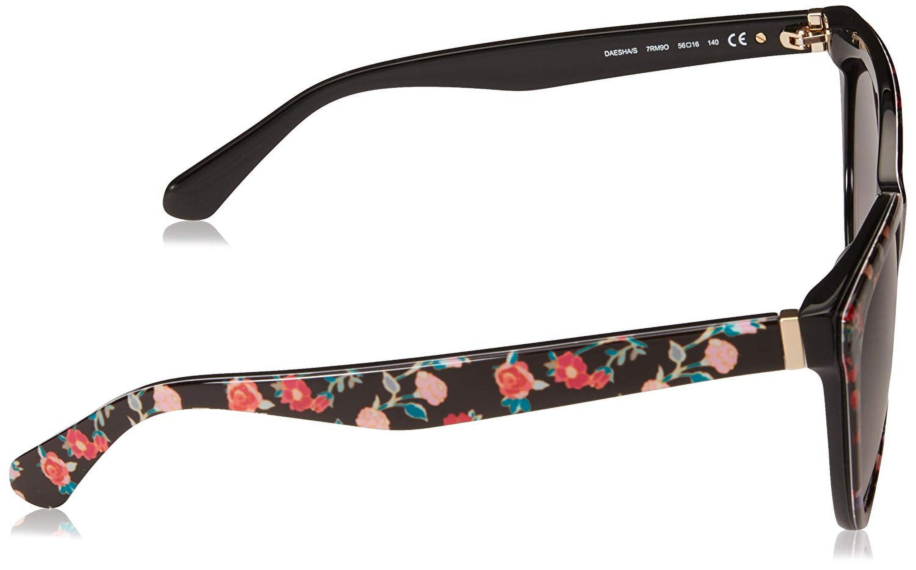 Kate Spade Daesha/S Plastic Womens Cat-Eye Sunglasses Black Floral 56mm Adult