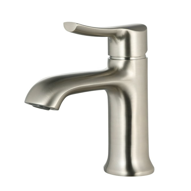 Bathroom Sink Faucet Spring Single Handle Low Arc Lavatory Bathroom Sink Faucet Spring Single