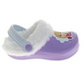thumbnail image 2 of Disney Frozen Anna And Elsa Fuzzy Fleece Lined Clogs for Girls Winter Warm Plush Garden Shoes (Toddler Little Kid), Lilac, Size: 5 6, 2 of 7