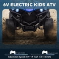 thumbnail image 4 of Qaba Kids ATV 4 Wheeler with Music and Lights for Ages 37-72 Months, Blue, 4 of 10