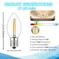 thumbnail image 3 of C7 LED Night Light Bulbs, Shatterproof LED Replacement Bulbs for Window Candles & Chandeliers, E12 Candelabra Base, 0.6 Watt Equivalent to 7Watt Incandescent Bulb, Warm White,6 Pack, 3 of 6
