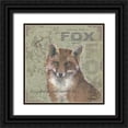 thumbnail image 1 of Phillips, Anita 15x15 Black Ornate Wood Framed with Double Matting Museum Art Print Titled - Where Does a Fox Trot, 1 of 4