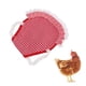 thumbnail image 4 of Delantal Doble Para Gallina, Delantal Protector Para Aves De Corral Fácil De Limpiar Reutilizable Con Correas Elásticas Para Gallina Grande Para Gallina Mediana Para Gallina EOTVIA rejilla roja, 4 of 8