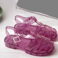 thumbnail image 6 of Little Girls Cute Heart Jelly Sandals, Polka Dot T-Strap Shoes for Beach, Pool and Playground Water Shoes Hot Pink D 10.5, 6 of 9