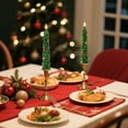 thumbnail image 4 of Christmas Tree Flameless Candles with Remote and Timer, Real Wax Battery Operated 3D Wick LED Taper Candles Flameless Flickering Candles for Christmas Holiday Decor(2 PCS), 4 of 8