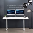 thumbnail image 4 of VIVO Electric 63” x 32” Stand Up Desk, White Table Top, White Frame, 4 of 8