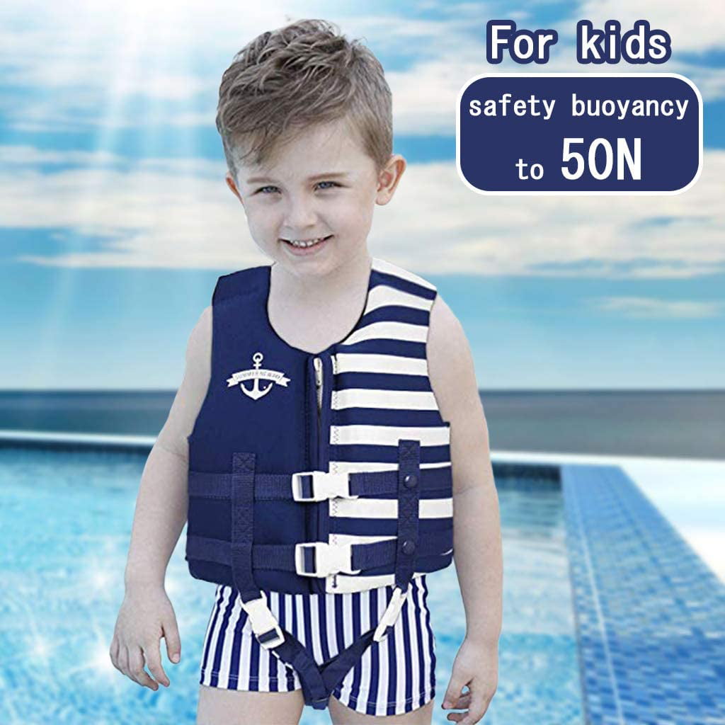 Floaties for Toddlers Toddler Swim Vest Kid Vest Floation Swimsuit Swimwear with Adjustable Safety Strap for Unisex Children Stripes 