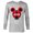 Athletic Heather, variant on Disney Mickey Mouse NEPHEW Holiday Family - Long Sleeve T-Shirt for Men - Customized-White