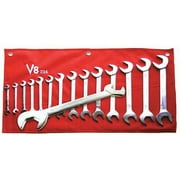 V-8 Tools Angle Wrench Set Combo,3/8-1-1/4",14 pcs 214