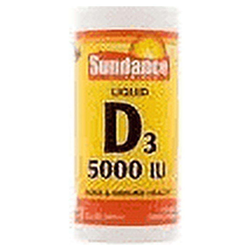 Sundance Vitamins D3 5000 IU Liquid, Bone Health, Gluten Free, 2oz, 6-Pack