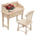thumbnail image 3 of Muebles para casa de muñecas BuyWeek Muebles de madera Escritorio elegante y moderno, 3 of 10