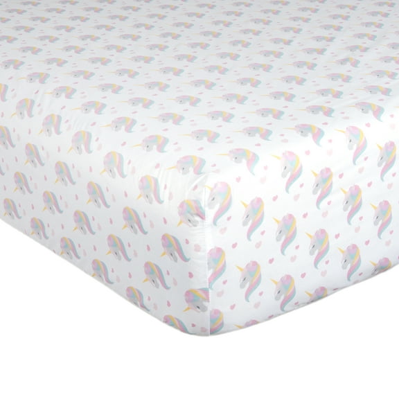 Kids Rule 3 Piece Unicorn Sheet Set, Girl, Twin Size, Pink