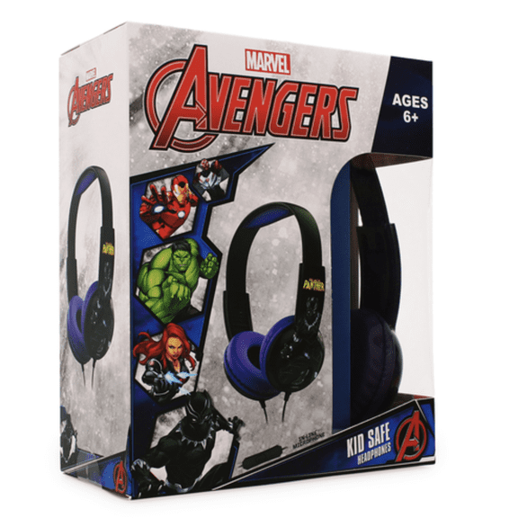 Marvel Avengers Kid-Safe Headphones - Black Panther