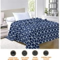 thumbnail image 2 of Elegant Comfort Micro Fleece Cube Pattern All Season Blanket, KingCalifornia King, Grey, 2 of 8