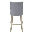 thumbnail image 6 of WestinTrends Hayes 29" Upholstered Wood Bar Stool with Tufted Back (Set of 2), Antique Gray/Gray, 6 of 10