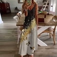 thumbnail image 1 of SMihono Robe Maxi Bohème d'Été pour Femmes Grande Taille Mode Féminine Décontractée d'Été avec Poches Sans Manches en Dentelle Imprimée Robe à Col en V Robe de Plage Évasée, 1 of 5