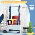 thumbnail image 4 of 7 in 1 Toddler Slide and Swing Set, Kids Slide for Toddlers 1-3 Years Old Baby, Indoor Outdoor with Basketball Hoop Golf for Kids Easy Assembly, 4 of 12