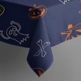 thumbnail image 4 of Halloween Doodle Icons Pattern Rectangle Tablecloth 60"x102",Waterproof Polyester Rectangle Table Cloth, Wipeable Spillproof Polyester Tablecloth for Dining, Camping, Indoor and Outdoor, 4 of 6