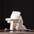 thumbnail image 2 of Quemador de incienso Sunnimix Samurai Knight Cerámica Estatuilla para Yoga Hogar Blanco, 2 of 8