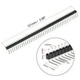 thumbnail image 3 of Unique Bargains Right Angle Header Pin 40P 1 Row 2.54mm Pitch Silver Tone Pin for PCB 15 Pack, 3 of 4