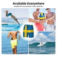 thumbnail image 6 of Mens Swedish Flag 2 in 1 Quick Dry Swim Trunks with Compression Liner Beach Shorts, 6 of 6
