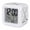 White Black, variant on Ice Hockey Digital Alarm Clock for Bedrooms, Smart LED Alarm Clock with 7 Color Changing Night Light, Modern Minimalist Ball Sports Game Art Silent Wake Up Clocks for Sleep Study Cooking 3.2"x3.2"