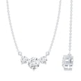 thumbnail image 3 of Rosec Jewels Moissanite 3 Stone Necklace for Women - D-VS1 Quality Certified Moissanite Necklace for Anniversary - Ready to Gift, 925 Sterling Silver, 3 of 6