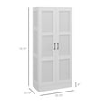 thumbnail image 5 of 71" Tall Storage Cabinet with Movable Storage Shelves, Modern Style Pantry Cupboard Cabinet with Soft Close Doors, White, 5 of 8