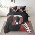 thumbnail image 2 of Manfei Monogrammed D Theme 7pcs Bedding Comforter Set,Rugby Football Sport Queen Bedding Sets,Boys Ball Game Queen Sheet Sets For Teens,Ultra Soft Bedroom Decor Reversible, 2 of 8