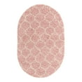 thumbnail image 3 of Unique Loom Trellis Shag Collection Area Rug - Ruby (5' 3" x 8' Oval Light Pink/Ivory), 3 of 12