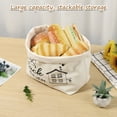 thumbnail image 4 of 2 Pcs Bread Bag Reusable Jute Cloth Sourdough Bag Long Lasting Folding Homemade Bread Container for Home Kitchen Traveling, 4 of 11