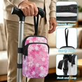 thumbnail image 5 of COEQINE Lightweight Forearm Crutch Bag for Seniors Dreamy Cherry Blossom Walking Cane Storage Pouch, with 2 Zipper Pockets, Large Capacity, Hands-Free, for Men Women, 5 of 7