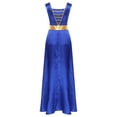 thumbnail image 6 of iiniim Women's 2 Piece Outfit Liturgical Lyrical Worship Dance Maxi Dress with Praise Dance Tunic Overlay Blue&Black L, 6 of 7