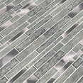 thumbnail image 3 of Volcanic Luxe Interlocking 11.73 in. x 11.61 in. x 8mm Glass Metal Mesh-Mounted Mosaic Tile (9.5 sq. ft. / case), 3 of 5