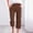 Brown, variant on Tqcoqu Women's Stretch Breathable Capri Pants, Drawstring Waist Loose Fit Cropped Pants with Pockets for daily & work,Brown,Women's S-XXXXXL