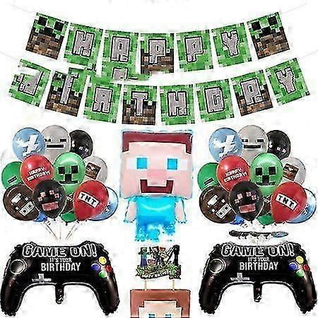 Minecraft Birthday Party All-in-One Disposable Tableware Set