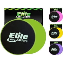 Elite Sportz Equipment Dual Sided Green Core Sliders, (2 Piece)