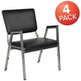 thumbnail image 3 of Flash Furniture 4 Pack HERCULES Series 1000 lb. Rated Black Antimicrobial Vinyl Bariatric Medical Reception Arm Chair with Panel Back, 3 of 8