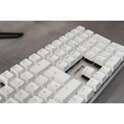 Cherry KC 200 MX Mechanical Office Keyboard with New MX2A switches. Modern Design with Metal Plate Frame. (White W/MX2A Silent Red Switch)