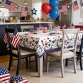thumbnail image 5 of Luckky 2Pack 4th of July Patriotic Decorative Rectangle Tablecloth Flag,USA National Rectangle Kitchen Table Cover Oblong Tablecloth for Dining Table Buffet Parties Patio Camping 53×107Inch, 5 of 6