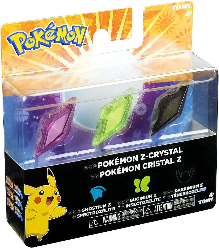 Pokemon ZRing Ghostium Z, Buginium Z & Darkinium Z Crystal 3Pack