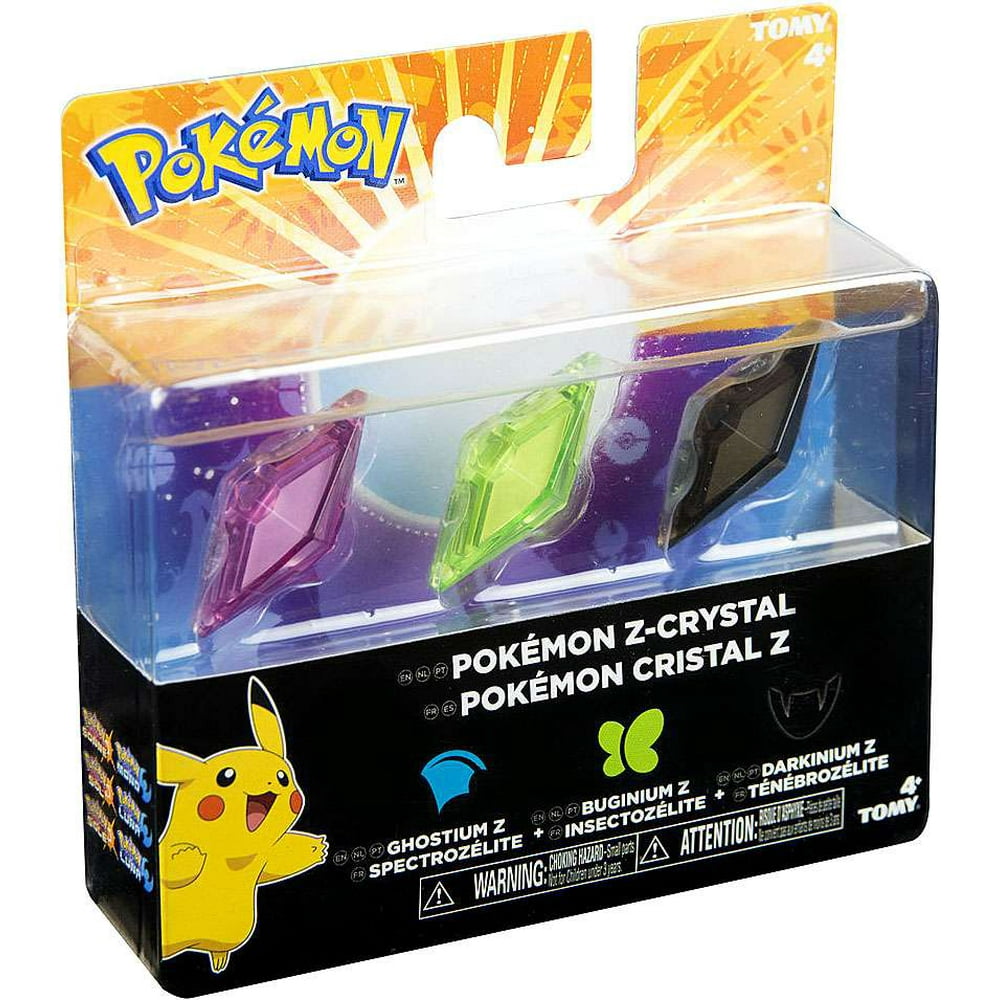 Pokemon ZRing Ghostium Z, Buginium Z & Darkinium Z Crystal 3Pack