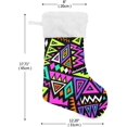 thumbnail image 2 of Coolnut 17.7 Inch Christmas Stockings, 2 PCS Bright Colored Pattern Presonalized Large Stocking Sock for Family Holiday Xmas Party Decorations, 2 of 7