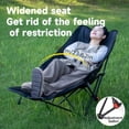 thumbnail image 4 of Folding Camping Chairs, Camping Lounge Chair with Detachable Footrest Adjustable Backrest, Portable Folding Chair, 4 of 13