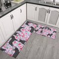 thumbnail image 2 of French Bulldog and Flower Kitchen Rugs Sets Of 2,Anti Fatigue Kitchen Mat Rugs Non Slip Washable,Decorative Kitchen Floor Mats for Kitchen,Sink,Laundry,17"x30"+17"x47", 2 of 7